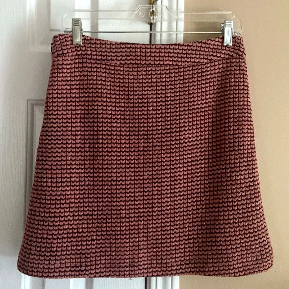 Lucca Women’s American Trilogy Pink Cat Face Patterned Woven Mini Skirt Size Med